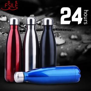 FSILE350 / 500/750 / 1000ML Double-Wall Creative BPA Gratis Waterfles Roestvrij staal Bier thee Koffie Draagbare Sport Vacuüm Thermos 201105