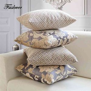 Fsislover Light Luxury Cushion Cover Ins Chenille Jacquard Pillowcase Hoge kwaliteit Koedel Nordic Style Home Deco Pillow Bus body 210401