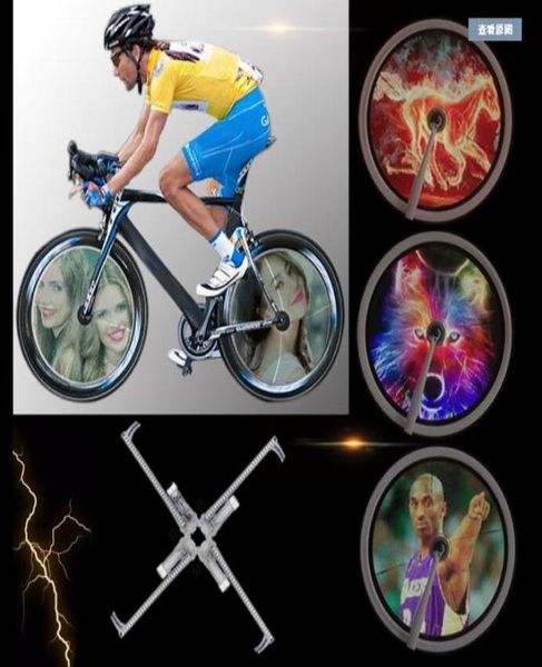 FTL roues de vélo lumière affichage 3D nuit équitation rayons lumières vélo feu arrière LED publicité 2set9638914