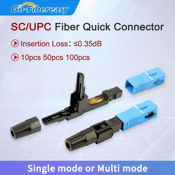 Connecteur rapide FTTH SC / UPC Connecteur rapide rapide Adaptateur à fibre optique Connecteur d'installation de champ pour câble de chute de 2,0 / 3,0 mm