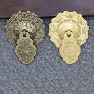 FU chinois antique poignée tiroir cercle bouton matériel de meubles classique armoire armoire chaussure porte placard cône vintage tirer anneau