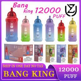 Fu Originele Uzy Bang King 12000 Puff 12000 Disposable Vapes Pen E Sigaret 0/2/3/5% Vaporizer Opladen Mesh Coil Vape Pen vs Tornado 12K