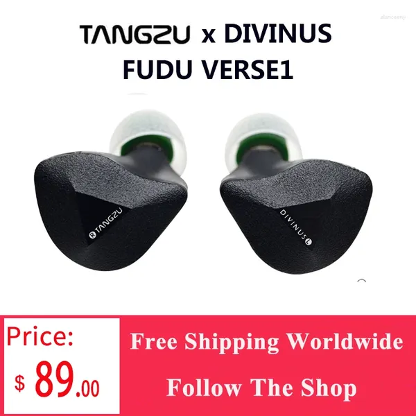 FUDU VERSE1 ZEN Serie Controlador dinámico de 10 mm 2 Auriculares intrauditivos híbridos con armadura equilibrada Carcasa impresa en 3D de 4,4 mm