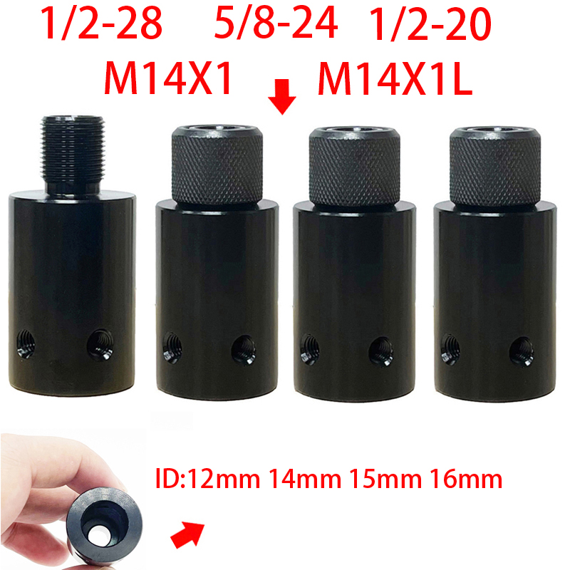 Fuel Filter 1/2-28 5/8-24 1/2-20 M14X1 M14X1L Barrel End Threaded Adapter for 12 14 15 16mm Diameter for Solvent Trap NAPA 4003 WIX 24003