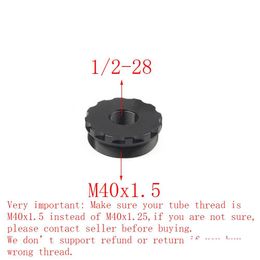 Brandstoffilter Buitendraad M40X1.5 Binnen 1/2-28 of 5/8-24 Brandstoffilter Zwart aluminium eindkap Er voor 1,7X10 Inch Soent Trap Drop Deliver Dhz2R