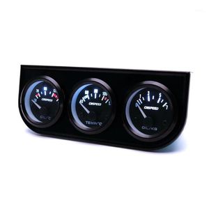 Indicadores de combustible 2 '' 52 mm LED Car 3 Gauge Kit Indicador de temperatura del agua Presión de aceite Voltaje Meter1277A