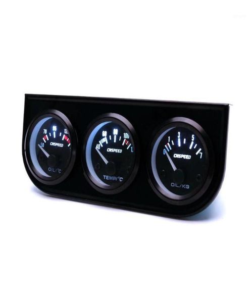 Jauges de carburant 2039039 52mm LED voiture 3 jauge Kit jauge de température de l'eau pression d'huile Volt tension Meter15380165