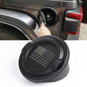 Couvercle de réservoir de carburant drapeau américain noir pour Jeep Wrangler JL 2018+ Auto accessoires extérieurs ABS métal