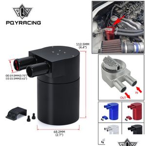 Réservoir de carburant Pqy Universal en alliage d'aluminium réservoir de récupération d'huile peut réservoirs pour BMW N54 335 noir / argent / rouge bleu Pqytk60 Drop Delivery Dh6Ue