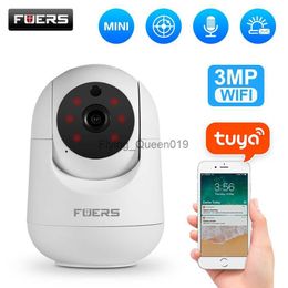 Fuers 3MP caméra IP Tuya maison intelligente intérieure WiFi Surveillance sans fil Audio caméra CCTV suivi automatique sécurité bébé moniteur HKD230812