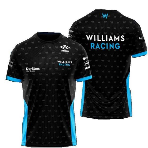 Fuiw 2023 Formula One Camisetas de moda para hombre F1 Racing Team Summer 3d Printing Williams Fans Casual Comfort Transpirable Cuello redondo Top Ropa grande 6xl