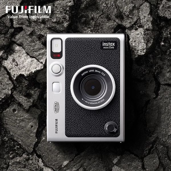 Fujifilm Instax Mini EVO 2-en-1 Caméra et imprimante instantanée avec un écran LCD de 2,7 pouces 10 et 10 effets de film Origin 240430