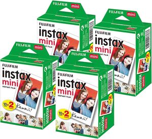 Fujifilm Instax Mini Film pour appareil photo instantané 20 40 80 feuilles Capture de souvenirs Papier blanc pour appareil photo Fuji Mini 7+ 7c 7s 8 9 11 25 50s 70 90 40 Mini HK Evo LiPlay KT SP-1 Sp-2