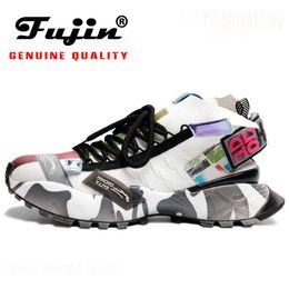 Fujin Genuines qualité hommes femmes baskets plate-forme respirant confortable femmes chaussures gros Ins Style tricot chaussette chaussures