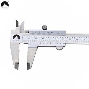 Fujisan Vernier Caliper 0-150 mm 0.001 pulgadas Calibradores de acero inoxidable Métrico / Pulgada Micrómetro Herramienta de medición 210810