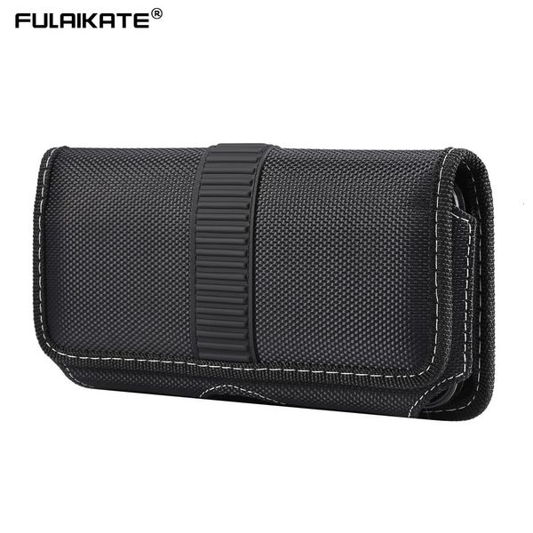 FULAIKATE 58 61 65 67 69 sac de téléphone Horizontal pour iPhone 13 Pro Max tissu Durable suspendu pochette de taille universelle pour hommes 240103