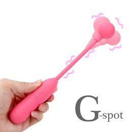 Plein 360 tête flexible vibrateur mamelon Anal sexy jouets pour femmes 10 fréquence Silicone souple balle oeuf flirt érotique