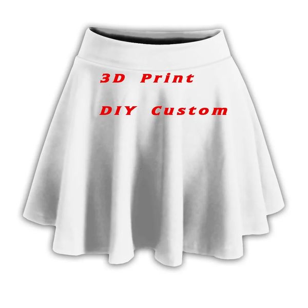 Impression 3D complète bricolage personnalisé femmes elgantcasualsexyboho jupes Cosplay jupe de fête kawaii femme Mini jupes courtes sous vêtements 240117