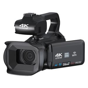 Videocámara Full 4k 64MP r Cámara de vídeo digital profesional Streaming Auto Focus Pografía Vlog Grabadora 4 Pantalla táctil 240106