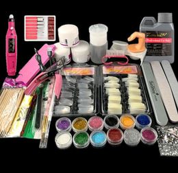 Ensemble complet en acrylique avec poudre en acrylique 120 ml Ensemble de liquide pour la manucure Kit d'outil de paillettes à ongles Manucure Kit d'outils 3585617
