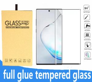 Protecteur d'écran à colle adhésive complète pour Samsung Galaxy Note 8 Note9 S8 S9 S10 S20 S21 S22U S23 S23Plus verre trempé avec emballage ZZ