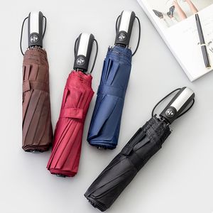 Volledige automatische vouwparaplu voor huishoudelijke zaken 10 Bone Double Rain/Shine Umbrella LK411