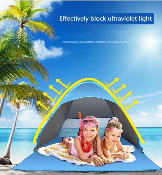 Tente ouverte entièrement automatique tourisme familial Camping tente extérieure résistante aux UV 2-3 personnes pratique et pratique