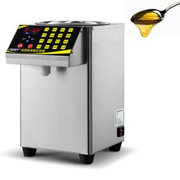 Dispensador automático completo de jarabe Equipo de té de burbujas de fructosa Máquina cuantitativa de fructosa Máquina de acero inoxidable de 16 rejillas Procesadores de alimentos de 8,5 L