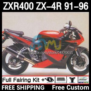 Full Body Kit voor Kawasaki Ninja ZXR 400 CC ZX-4R ZXR400 91 92 93 94 95 96 COWLING 12DH.7 ZX4R 400CC ZX 4R ZXR-400 1991 1992 1993 1993 1994 1995 1995 1995 1996 Beurs Red Black