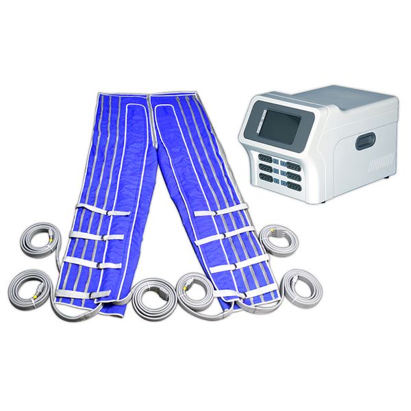 Masaje de cuerpo completo adelgazante profesional pérdida de peso presoterapia linfática 24 bolsas de aire presión de aire pantalones de fisioterapia de cintura alta