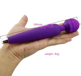 Full Body Massager 10 Speeds Silicone Wands Massagers USB opladen Krachtige Big Wand Massage Stick Magic Vibrators voor Back NEC5035975