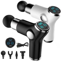 Volledige lichaamsmassager 32 Speed ​​Deep Massage Gun Tissue Percussion Spier Massager Fasciaal pistool voor pijnverlichting Lichaam en nek Vibrator Fitness 230510