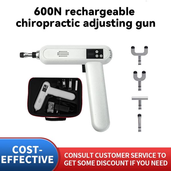 Masseur complet du corps 600N Activateur chiropratique rechargeable Pistolet de massage Goutte Outil de réglage électrique Quiropraxia Instrumentos 231024