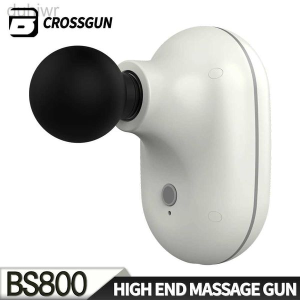 Masseur corporel complet Crossgun mini pistolet de massage petit masseur électrique corps portable blanc pour la relaxation des muscles profonds du cou arrière-pied de la jambe 240407