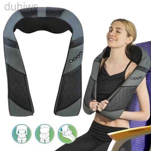 Volledige lichaamsmassager Elektrische Shiatsu Kneadhals Massage sjaalschouder Massager Verwarming Nek rug spierontspanning cervicale wervelmassager 240407