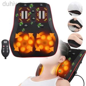 Masseur corporel complet Electric Shiatsu Neck and Cervical Massage Cushion chauffage vibrant Back Instrument Car épaule Couge de pétrissage NOUVEAU 240407