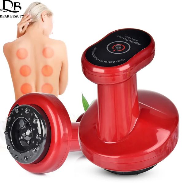 Masajeador de cuerpo completo Vacío eléctrico Dispositivo de ventosas para raspado de espalda Ventosa profesional Terapia de meridianos Quema de grasa Herramienta de masaje Gua Sha 231113
