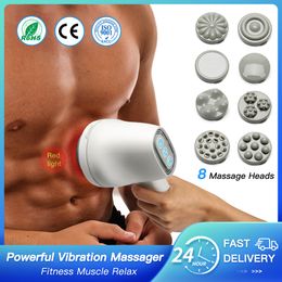 Volledige lichaamsmassager elektrische trillingen voor rood licht nek been massaageador diepe weefsel massagegeweer fitness spier ontspannen slanke massagem 221208