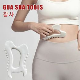 Masajeador de cuerpo completo Herramientas Gua Sha Masajeadores faciales Guasha Tablero raspador Gua Sha de cerámica para estiramiento facial Más delgado Reduce la hinchazón Esculpir el cuerpo 231202