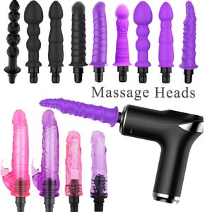 Masajeador de cuerpo completo Pistola Cabeza Vibración Accesorios Silicona Fascia Vibrador para hombres y mujeres 221107