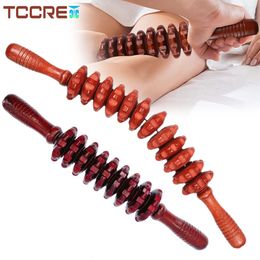 Full Body Massager HEAATHH Gebogen Handmatige Hout Massage Roller Schrapen Stok Taille Dij Anti Cellulitis Spier Relax Trigger Punten Massage Gereedschap 230614