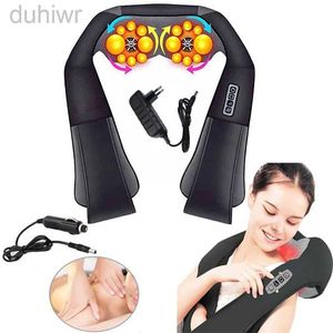Volledige lichaamsmassager thuisauto elektrische lichaam nek massager rugroepatie massagem u vorm schouder shiatsu infrarood verwarmde 3D kneden sjaalgordel 240407