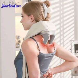 Masajeador de cuerpo completo Jianyoucare Neck Shoulder Massager Masajeador masajeador amasado de masaje de masaje de masaje calefacción de masaje de masaje fatiga alivio 240407