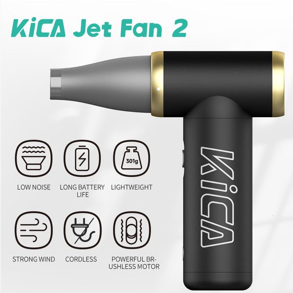 Masseur complet du corps KICA Jetfan souffleur d'air comprimé ventilateur Turbo portable nettoyeur de poussière d'air rechargeable pour PC ordinateur clavier voiture caméra 230921