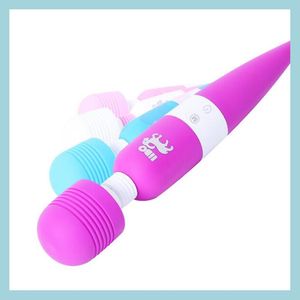 Masajeador de cuerpo completo Varita mágica Libo Inalámbrico Impermeable Mti Vibrador de velocidad Masr Fl Cuerpo Cuello 120 piezas Entrega de gotas Salud Belleza Mas Dhler