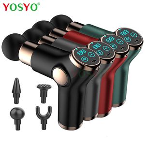 Masajeador de cuerpo completo Mini carga Fascial Gun Vibración Máquina de masaje Relajación muscular Masajeador de compresión de cuello y espalda Dispositivo de fitness portátil 230728