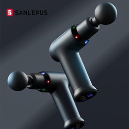 Masajeador de cuerpo completo SANLEPUS Cool LED Light Massage Gun Compresa Eléctrica Tejido profundo Músculo Relajación de cuello y espalda 221208