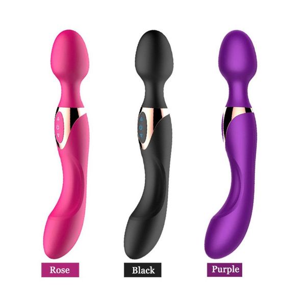 Masseur de carrosserie complet massage en silicone massage 10 vibrages usb grandes vibrateurs de bâtons de massage magique puissants pour les jambes du cou sport 4338217