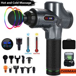 Full Body Massager Upgrade Heat Cold Massage Gun Eosore X5 Pro Deep Muscle Massager met 1112 Heads Brushless Motor voor Home Gym 230815