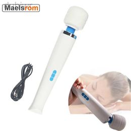 Masseur corporel complet vibrant masse bâton USB rechargeable portable en baguette magique de baguette de masseur d'épaule et masseur arrière soulage l'outil de fatigue 240407